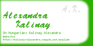 alexandra kalinay business card